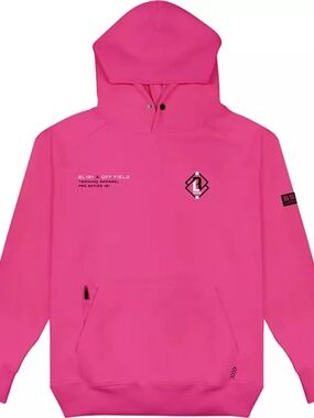 Baseball Lifestyle 101 Off-Field Waffle Performance Hoodie - Mens LARGE PINK